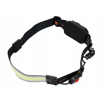 Latarka czołówka paskowa SOFT LED COB 450lm funkcja RED z tyłu, USB TEGER, T-LED-0060