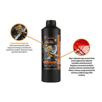Szampon z woskiem do mycia karoserii neutralny STRONG 1l koncentrat TEGER