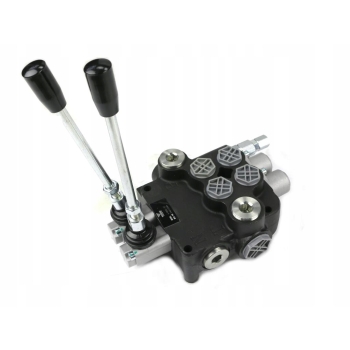 Rozdzielacz hydrauliczny 2-sekcyjny 80L z zatrzaskami VOIMA, V-R80L-2Z