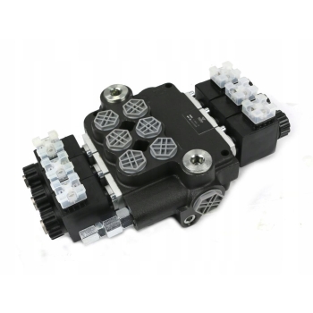 Rozdzielacz hydrauliczny 3-sekcyjny sterowany elektrycznie 12V 80L VOIMA, V-R80L-3E