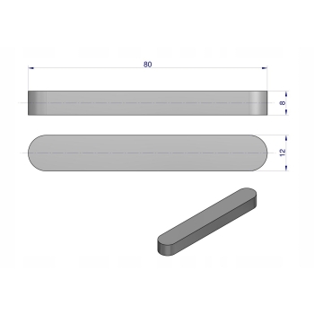 Wpust pryzmatyczny klin 12x8x80 10 sztuk TEGER