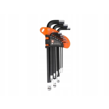 Zestaw kluczy imbusowych HEX 1,5-10 mm- klucze imbusowe długie 9szt TEGER, T-W-KIHZE002