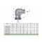 Kolanko hydrauliczne calowe AB 1 1/2calcal BSP WARYŃSKI, W-5805052424