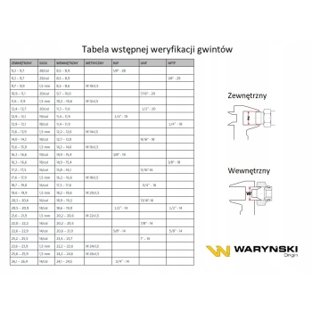 Przyłączka hydrauliczna metryczna BB XGE M16x1.5 x M12x1.5 ED WARYŃSKI