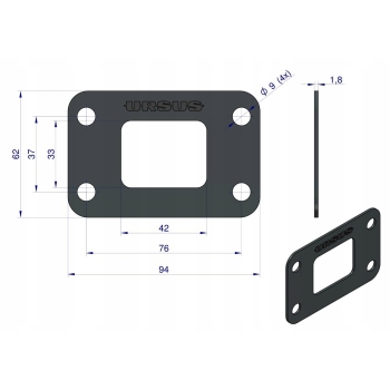 Uszczelka turbo krążelit 0.5mm Zetor ORYGINAŁ URSUS 79011572