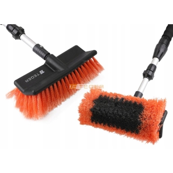 Szczotka do mycia teleskopowa przepływowa 130-300cm włosie PP TEGER