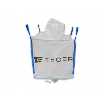 Worek BIG BAG 500kg 90x90x90 4 uchwyty Lej zasypowy i spustowy TEGER, T-BB0.5T90X90-2L