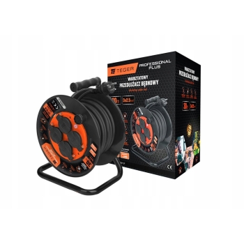 Przedłużacz bębnowy warsztatowy PROFESSIONAL 3X2.5mm 30m IP44 H05RR-F TEGER, T-NB-PBPR-04