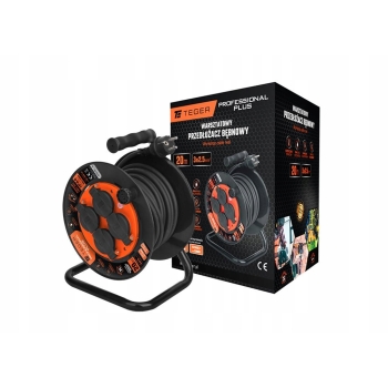 Przedłużacz bębnowy warsztatowy PROFESSIONAL 3X2.5mm 20m IP44 H05RR-F TEGER, T-NB-PBPR-03