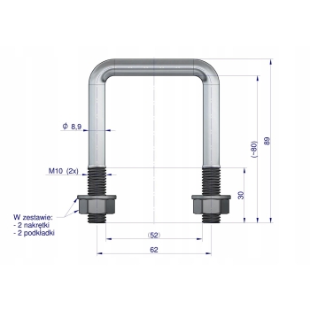 Jarzmo cybant M10 52x80 WARYŃSKI