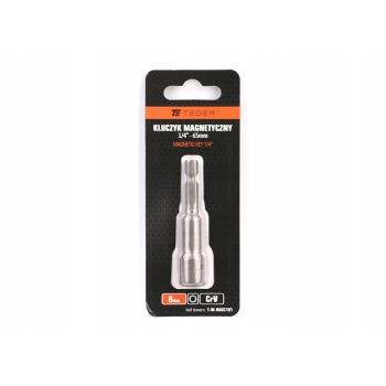 Bit końcówka magnetyczna na wkrętarkę 1/4calcal 8mm TEGER, T-W-BAKC101