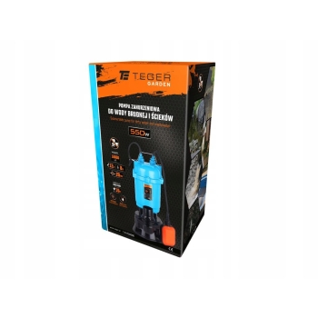 Pompa zanurzeniowa do wody brudnej i ścieków 550W włącznik pływakowy TEGER