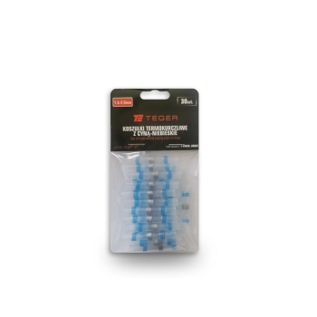 Zestaw koszulek termokurczliwych z cyną 1,5-2,5mm kolor niebieski TEGER, T-TRMC-30NIE