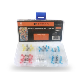 Zestaw koszulek termokurczliwych z cyną MIX 50 szt. TEGER