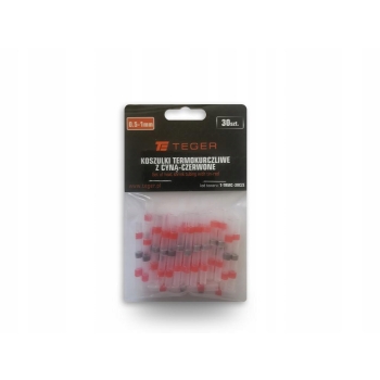 Zestaw koszulek termokurczliwych z cyną 0,5-1mm kolor czerwony TEGER, T-TRMC-30CZE
