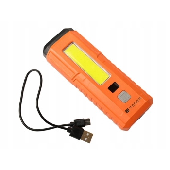 Latarka uniwersalna powerbank 2400 mAh XPS 300 lm USB C wyświetlacz Teger, T-LED-0096