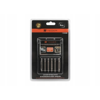 Zestaw wykrętaków do uszkodzonych śrub i wkrętów 6 szt / TEGER [T-W-WUS003], T-W-WUS003