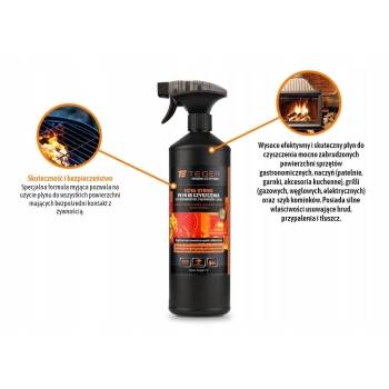 Płyn do czyszczenia szyb kominkowych grilli EXTRA STRONG 1l atomizer TEGER