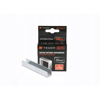 Zszywki tapicerskie takera HEAVY DUTY typ G/140 10/10,6/1,2mm 1000szt TEGER, T-NB-ZTG140-10