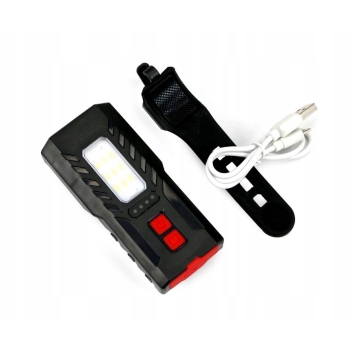 Lampa lampka rowerowa LED z powerbankiem 4000mAh i funkcją RED USB TEGER, T-LED-0051