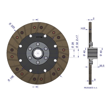 Tarcza sprzęgła Claas Deutz 2940369 WARYŃSKI