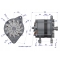 Alternator 14V 95A. Zetor Forterra 16359975 9515713 EXPOM KWIDZYN