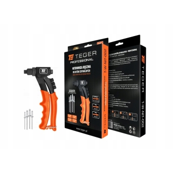 Nitownica ręczna do nitów zrywalnych PROFESSIONAL 8.5calcal/215mm TEGER, T-W-NIT-002