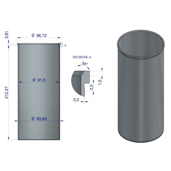 Tuleja silnika honowana MF3 31358345 ORYGINAŁ URSUS