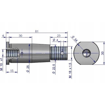 Sworzeń siłownika wspomagania układu kierowniczego 88578012 URSUS C-385