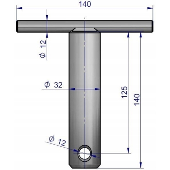 Sworzeń widłaka zaczepu polowego URSUS C-360 46664030