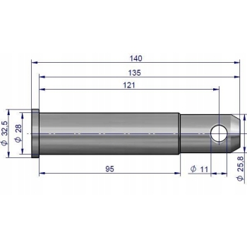 Sworzeń widłaka zaczepu polowego URSUS C-330 C-360 50676370