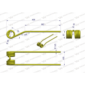 Palec przetrząsarka Samasz 310050300 WARYŃSKI