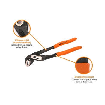 Szczypce nastawne do rur klucz do rur 180 mm TEGER