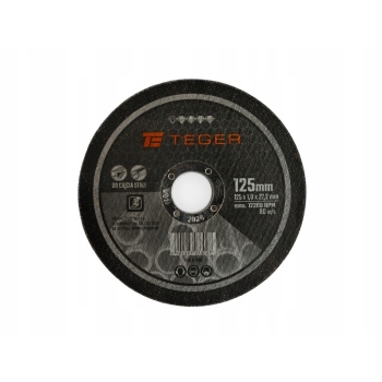 Tarcza korundowa do cięcia 125x 1.0 mm TEGER, T-AT-101