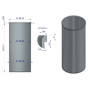 Tuleja silnika surowa MF3 ORYGINAŁ URSUS 31358323U