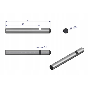 Sworzeń dźwigni sprzęgła 891826M1U MF3 MF4 3512 2812 ORYGINAŁ URSUS 891826