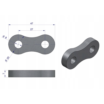 Łącznik dźwigni sprzęgła MF3 MF4 3512 2812 ORYGINAŁ URSUS 887894M1U