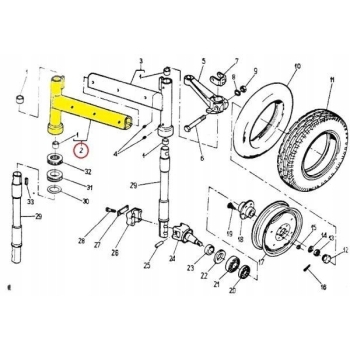 Półoś prawa płaska URSUS C-330 C-360 46834050
