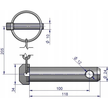 Sworzeń łącznika centralnego URSUS C-330 C-360 466502710