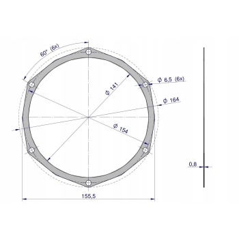 Uszczelka pokrywy rozrządu krążelit 0.8mm C-330 ORYGINAŁ URSUS