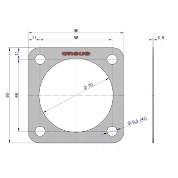 Uszczelka pokrywy skrzyni krążelit 0.8mm C-385 ORYGINAŁ URSUS