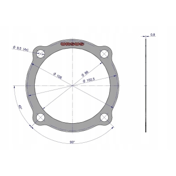 Uszczelka pokrywy zwolnicy krążelit 0.8mm C-330 ORYGINAŁ URSUS