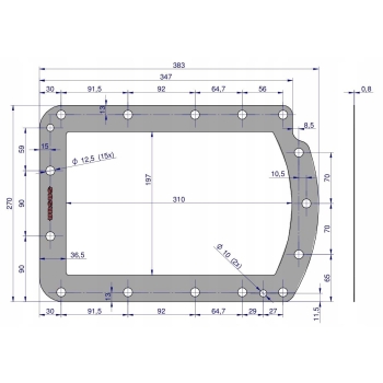 Uszczelka korpusu tylnego mostu przednia krążelit 0.8mm C-330 ORYGINAŁ URSU