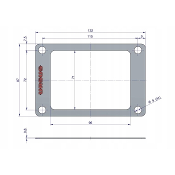 Uszczelka pokrywki pochwy krążelit 0.8mm C-330 ORYGINAŁ URSUS