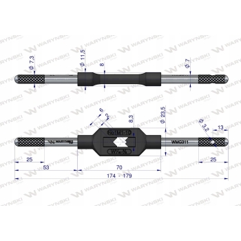 Uchwyt do gwintowników ręcznych M1-M10 WARYŃSKI