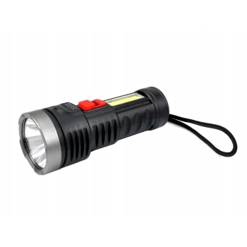 Latarka uniwersalna obudowa z ABS diody LED XPE COB 250 lm z funkcją warszt, T-LED-0083