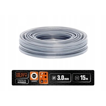 Żyłka tnąca do podkaszarki HEAVY DUTY (z rdzeniem) Okrągła 3.0mm /15m TEGER