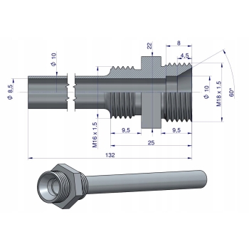 Dysza sterowania WOM C-385 ORYGINAŁ URSUS 80153080U