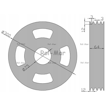 Koło pasowe duże kosiarka rotacyjna polska 5036020180