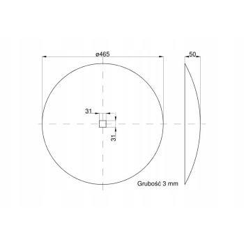 Talerz gładki f 460 ot 30x30 stal borowa Talerzówka 1279201030 1201030040B